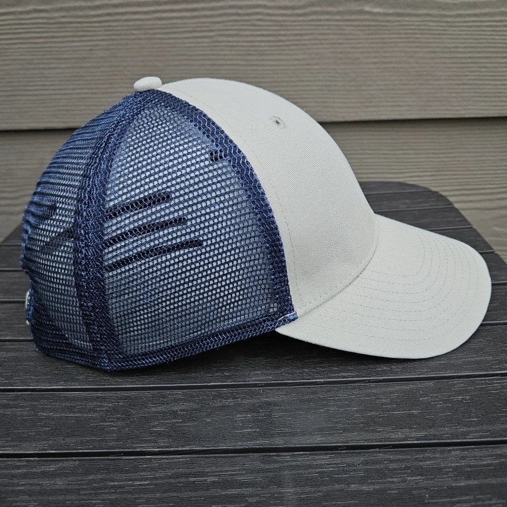 Patagonia Hat Mesh Back Trucker Dad Cap Tan Blue Snapback
